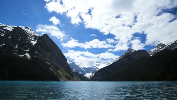 Glacial blue lakes and mountains — Stock Video