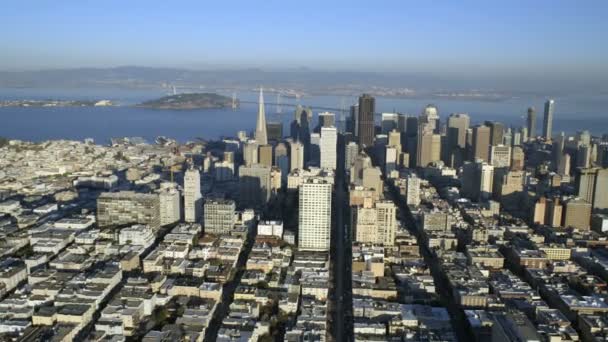 Widok z lotu ptaka na San Francisco — Wideo stockowe