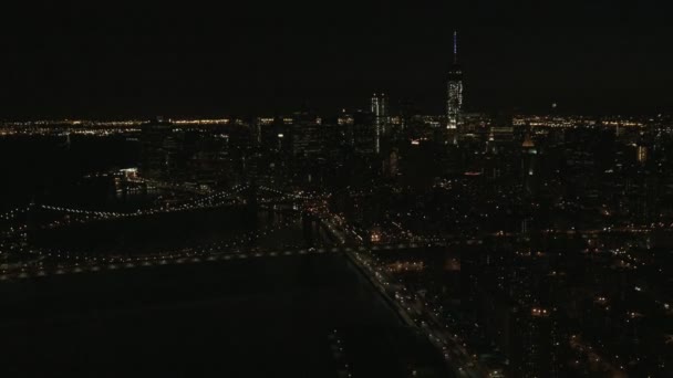 New York City se v noci — Stock video