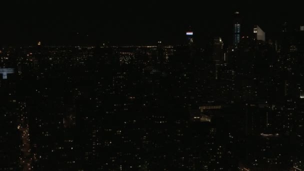 New York City with at night — Stock Video