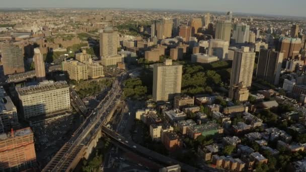 New York City skyline med skyskrapor — Stockvideo