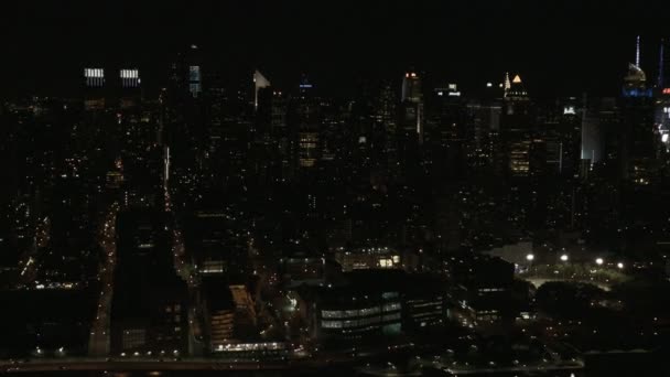New York City con di notte — Video Stock