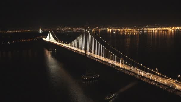 Neue oakland bay bridge in san francisco — Stockvideo