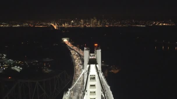 Nieuwe Oakland Bay Bridge in San Francisco — Stockvideo