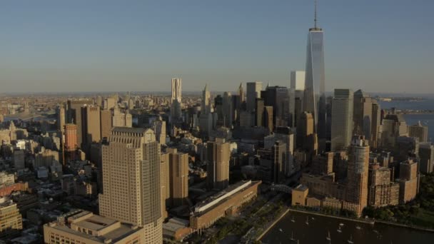 New York skyline de la ville avec des gratte-ciel — Video