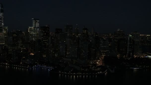 New York City with at night — Stock Video