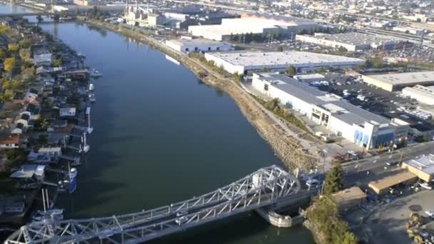 Oakland Estuary bridges San Francisco — Stock Video