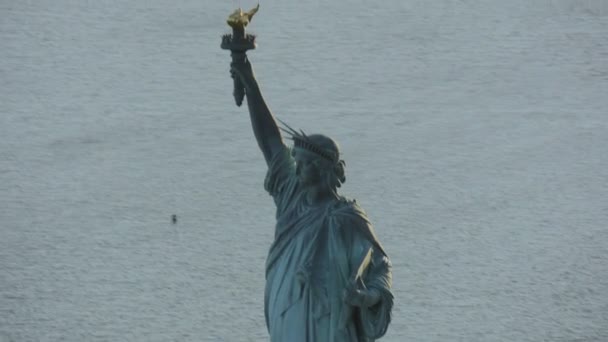 Patung kebebasan di New York — Stok Video