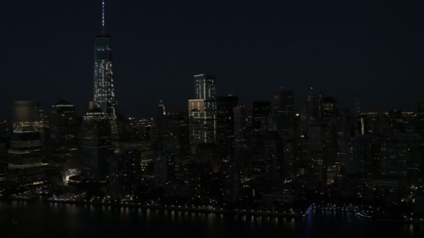 New York City with at night — Stock Video