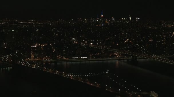 New York City with at night — Stock Video