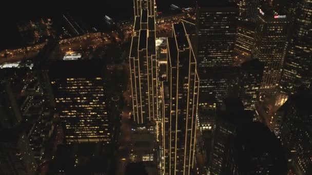 Skyskrapor, hustak och staden gatorna i San Francisco — Stockvideo
