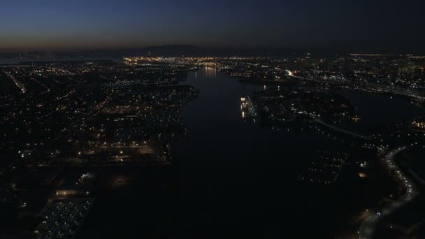 Εμπορευματοκιβωτίων λιμάνι Oakland San Francisco Bay — Αρχείο Βίντεο