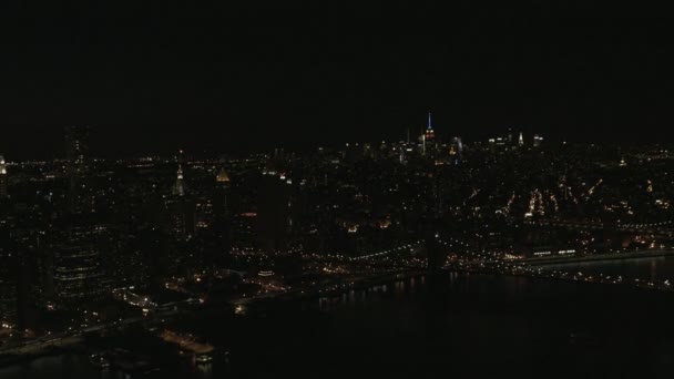 New York City with at night — Stock Video