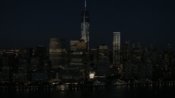 Nueva York con por la noche — Vídeos de Stock