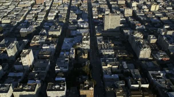 Хмарочоси, дахи та вулицях міста Сан-Франциско — стокове відео