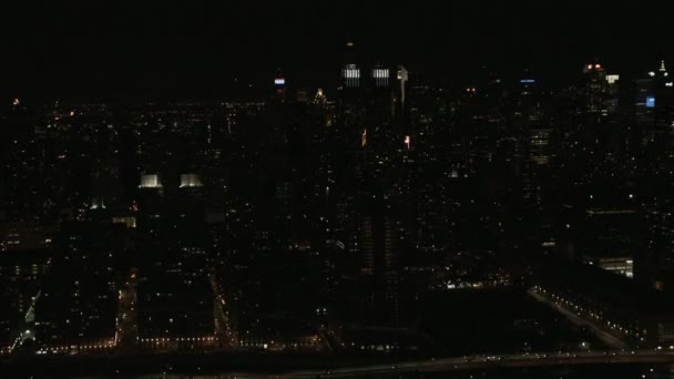 New York City bei Nacht — Stockvideo