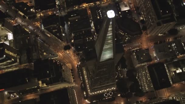 Skyscrapers, rooftops and city streets of San Francisco — Stock Video