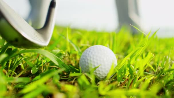 Giocatore di golf che gioca sul campo da golf — Video Stock