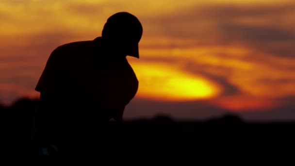 Männlicher Golfspieler beim Golfspielen — Stockvideo