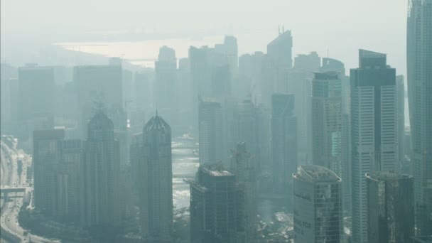 Luftaufnahme der Skyline von Dubai — Stockvideo