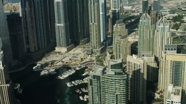 Luftaufnahme der Skyline von Dubai — Stockvideo