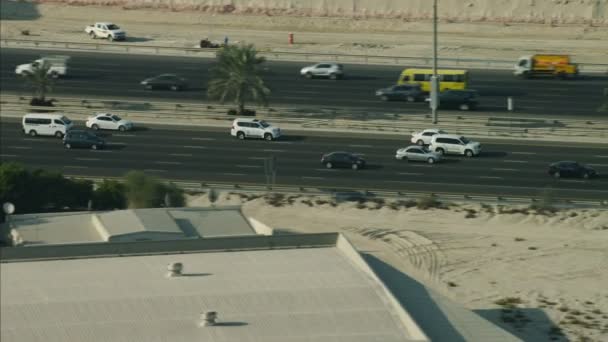 Dubai Road traffico pendolare — Video Stock