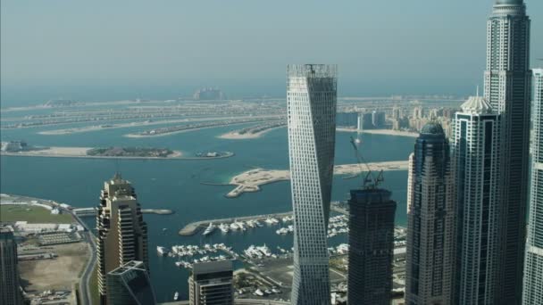 Letecký pohled na město dubai — Stock video