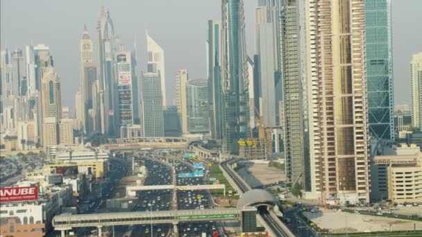 Ντουμπάι Σεΐχη zayed road — Αρχείο Βίντεο