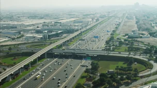 Ciudad de Dubai Sheikh Zayed Road — Vídeos de Stock