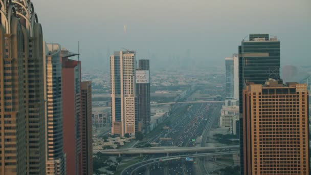 Widok z lotu ptaka na panoramę Dubaju — Wideo stockowe