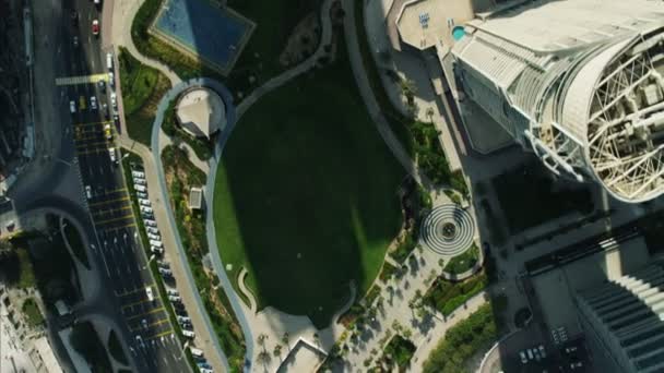 Letecký pohled na panorama města Dubai — Stock video