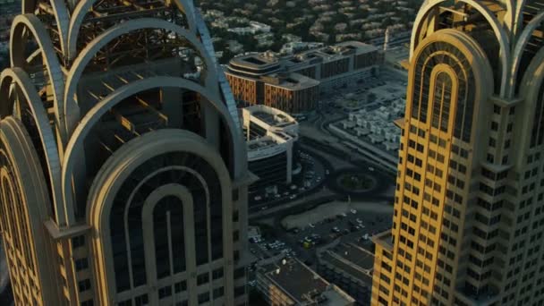 Dubai şehrinin gökyüzü manzarası — Stok video