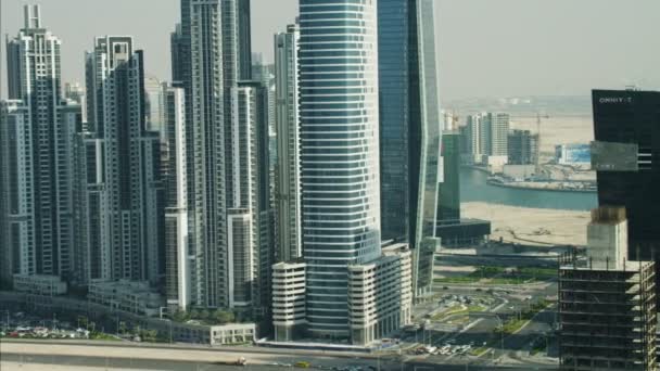 Widok z lotu ptaka na Dubaj — Wideo stockowe
