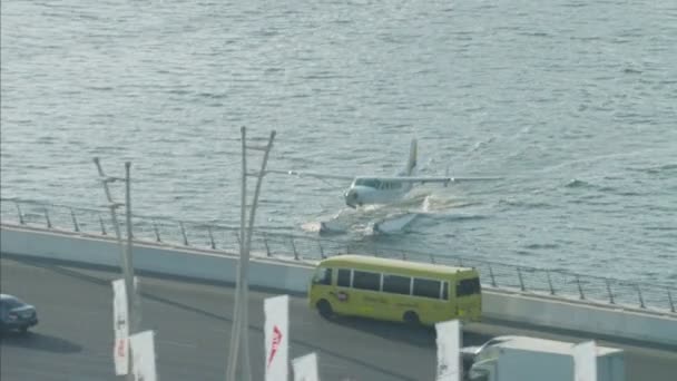 Aerial Seaplane in Dubai — Stock Video