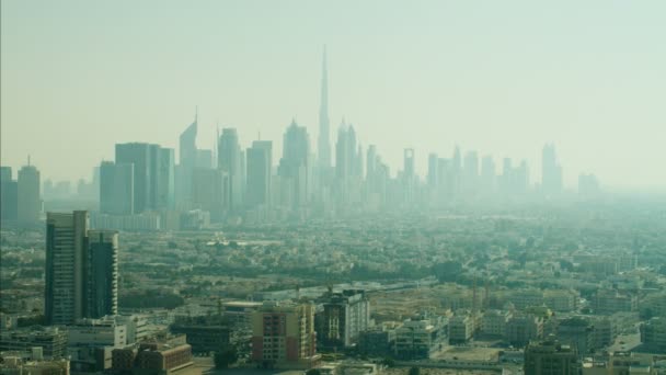Dubai şehrinin hava manzarası — Stok video