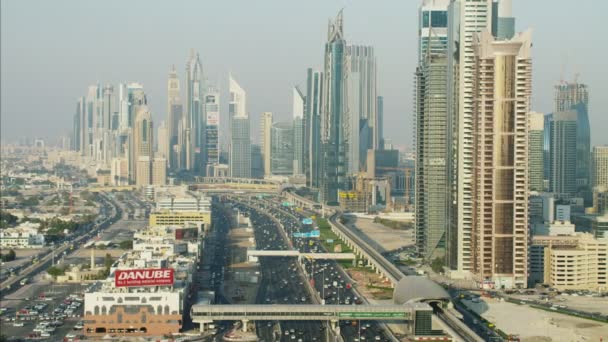 Ντουμπάι Σεΐχη zayed road — Αρχείο Βίντεο