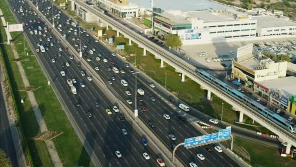 Estrada de Dubai sheikh zayed — Vídeo de Stock