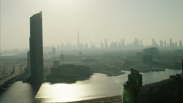 Vista aerea della città di Dubai — Video Stock