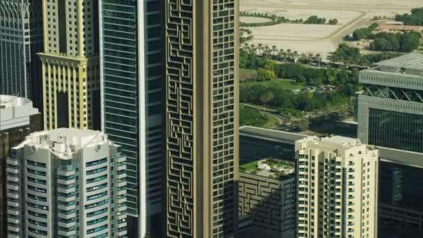 Widok z lotu ptaka na panoramę Dubaju — Wideo stockowe