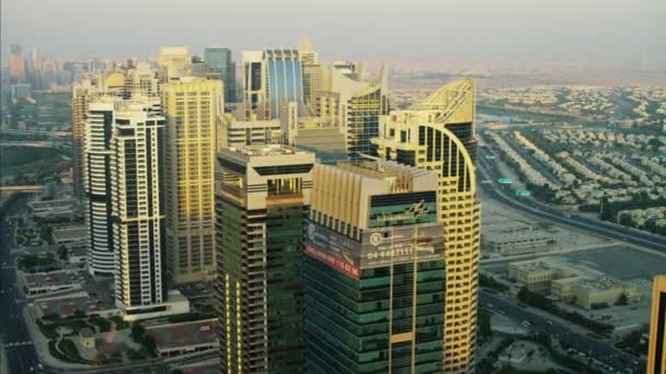 杜拜市天际线的航拍图 — 图库视频影像
