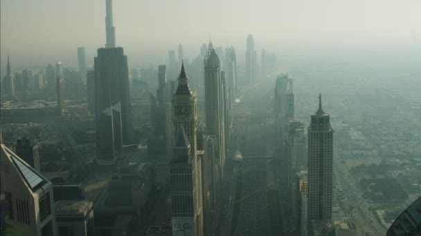Légi kilátás Dubai város városára — Stock videók