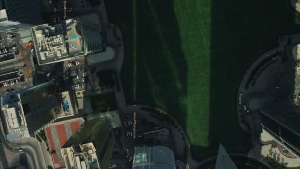 ドバイシティスカイラインの空中ビュー — ストック動画
