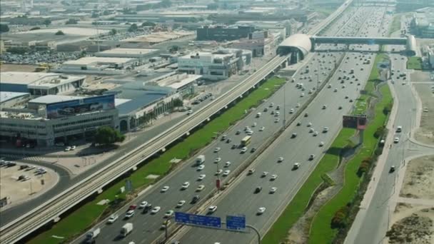 Dubai City Sheikh Zayed Road — Stockvideo