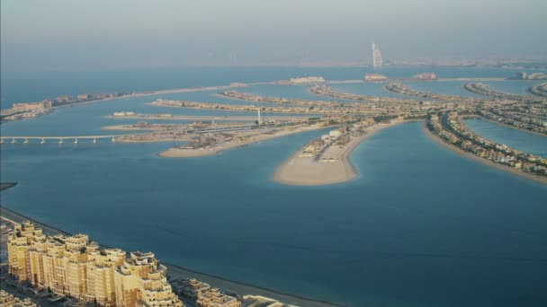 Aerial view of Palm Jumeirah in Dubai — Stock Video