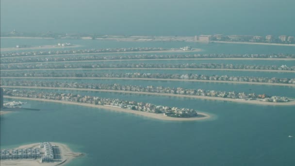 Vista aérea de Palm Jumeirah en Dubai — Vídeo de stock