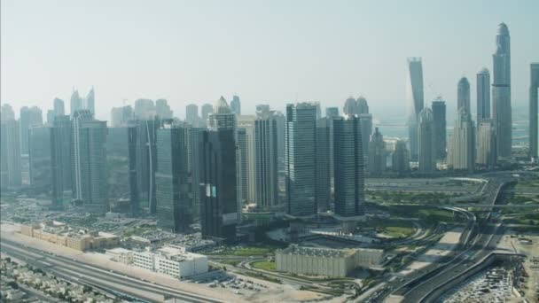 Vista aérea da cidade de Dubai — Vídeo de Stock