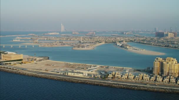 Antenowe Dubai Palm Jumeirah — Wideo stockowe