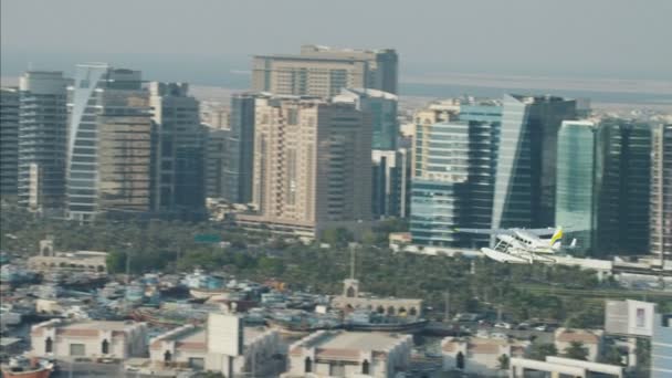 Aereo idrovolante in volo a Dubai — Video Stock