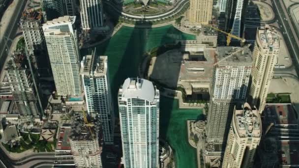 Vue aérienne de la ville de dubai skyline — Video