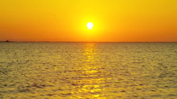 Sunset over Mediterranean sea — Stock Video